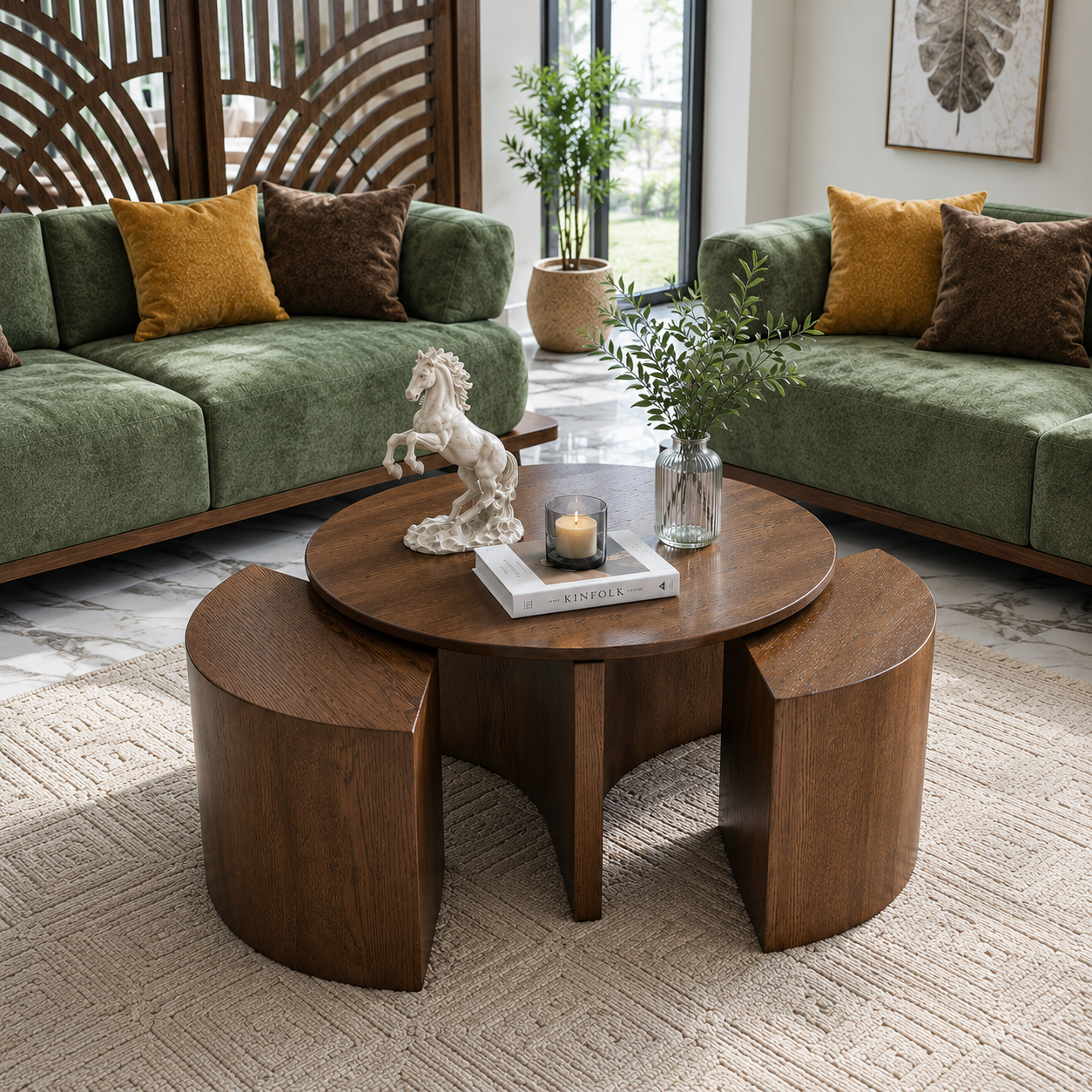 طقم طاولات قهوة + جانبية أورا